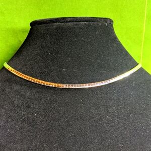 Omega Choker Chain Reversible Gold- And Silver-tone